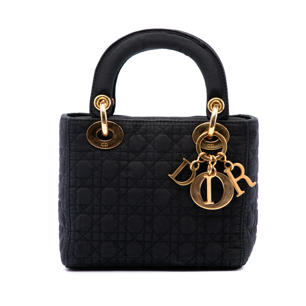 Pre-Loved Dior Mini Nylon Microcannage Lady Dior